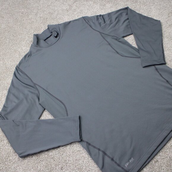 Nike Pro Combat Shirt Mens Large Fitted Compression Dri-Fit Stretch L/S Pullover - Picture 8 of 15